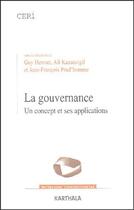 Couverture du livre « La gouvernance ; un concept et ses applications » de Prud'Homme J-F. aux éditions Karthala