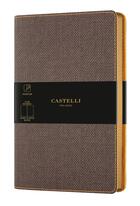 Couverture du livre « Carnet harris grand format uni tobacco brown » de  aux éditions Castelli Milano