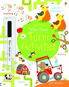 Couverture du livre « Wipe-clean ; farm activities » de Kirsteen Robson aux éditions Usborne