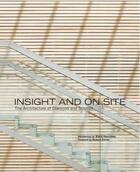 Couverture du livre « Insight and on site - the architecture of diamond and schmitt » de Diamond/Gillmor aux éditions Douglas & Macintyre