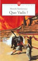 Couverture du livre « Quo vadis ? » de Henryk Sienkiewicz aux éditions Le Livre De Poche
