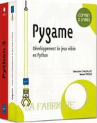 Couverture du livre « Pygame ; coffret de 2 livres : développement de jeux vidéo en Python » de Sebastien Chazallet et Benoit Prieur aux éditions Eni
