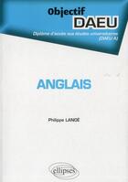 Couverture du livre « Anglais - daeu » de Philippe Lanoe aux éditions Ellipses