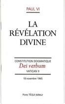 Couverture du livre « La revelation divine. - dei verbum » de  aux éditions Tequi