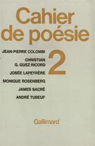 Couverture du livre « Cahier de poesie » de Tubeuf/Rosenberg aux éditions Gallimard