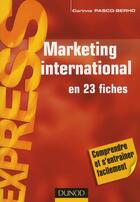 Couverture du livre « Express marketing international » de Pasco aux éditions Dunod