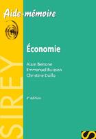 Couverture du livre « Économie (4e édition) » de Emmanuel Buisson et Christine Dollo et Alain Beitone aux éditions Sirey