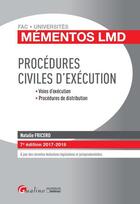 Couverture du livre « Procédures civiles d'exécution (édition 2017/2018) » de Natalie Fricero aux éditions Gualino