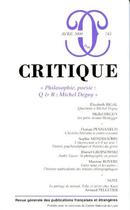 Couverture du livre « Revue Critique n.743 » de Revue Critique aux éditions Minuit