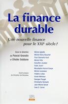 Couverture du livre « La finance durable ; une nouvelle finance pour le XXI siècle ? » de Grandin/Pascal et Dhafer Saidane aux éditions Revue Banque