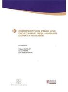 Couverture du livre « Perspectives pour une didactique des langues contextualisée » de  aux éditions Archives Contemporaines