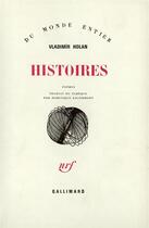 Couverture du livre « Histoires » de Vladimir Holan aux éditions Gallimard