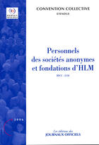 Couverture du livre « Personnels des societes anonymes et fondations d'hlm » de  aux éditions Documentation Francaise