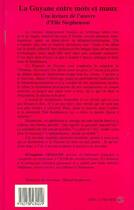 Couverture du livre « La Guyane entre mots et maux ; une lecture de l'oeuvre d'Elie Stepehnson » de Biringanine Ndagano aux éditions Editions L'harmattan