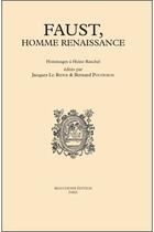 Couverture du livre « Faust, homme Renaissance » de  aux éditions Beauchesne