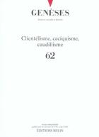 Couverture du livre « Clientélisme, caciquisme, caudillisme » de Nicolas Mariot aux éditions Belin