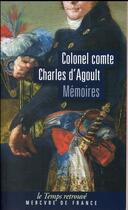 Couverture du livre « Mémoires » de Charles D' Agoult aux éditions Mercure De France