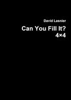 Couverture du livre « Can you fill it? 4*4 » de Lasnier David aux éditions Lulu