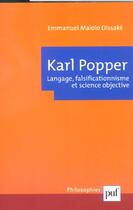 Couverture du livre « Karl popper. langage, falsificationnisme et science objective » de Malolo-Dissake E. aux éditions Puf