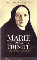 Couverture du livre « Marie de la Trinité » de Christiane Sanson aux éditions Cerf