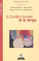 Couverture du livre « La condition humaine et le temps » de De Saint Cheron M. aux éditions Dervy