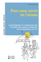 Couverture du livre « Pour nous servir en l'arme » de Rousseaux aux éditions Pu De Louvain