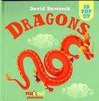 Couverture du livre « Saisissants pop-up : dragons » de David Hawcock aux éditions Nuinui Jeunesse