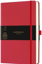 Couverture du livre « Carnet aquarela grand format quadrille rouge corail » de Castelli aux éditions Castelli Milano