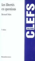 Couverture du livre « Libertes en question 5e (les) (5e édition) » de Bernard Stirn aux éditions Lgdj