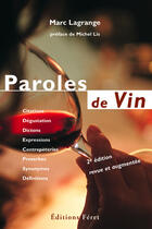 Couverture du livre « Paroles de vin » de Marc Lagrange aux éditions Feret