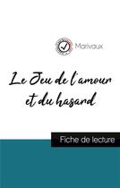 Couverture du livre « Le jeu de l'amour et du hasard de Marivaux (fiche de lecture et analyse complète de l'oeuvre) » de  aux éditions Comprendre La Litterature