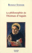 Couverture du livre « Philosophie De Thomas D'Aquin » de Rudolf Steiner aux éditions Triades