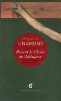 Couverture du livre « Devant le Christ de Velasquez » de Miguel De Unamuno aux éditions Invenit