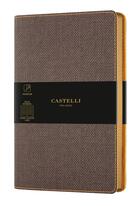 Couverture du livre « Carnet harris grand format ligné tobacco brown » de  aux éditions Castelli Milano