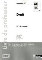 Couverture du livre « Droit bts 1re annee competences bts livre du professeur » de Mercati/Bucher aux éditions Nathan