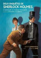 Couverture du livre « Les enquêtes de Sherlock Holmes : L'aventure du ruban moucheté ; Le diadème de béryls » de Arthur Conan Doyle et Christel Espie aux éditions Sarbacane