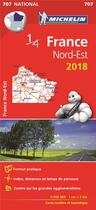 Couverture du livre « Carte nationale 707 france nord-est 2018 » de Collectif Michelin aux éditions Michelin