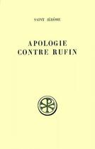 Couverture du livre « Apologie contre Rufin » de  aux éditions Cerf