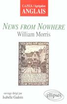 Couverture du livre « Morris, news from nowhere » de Isabelle Gadoin aux éditions Ellipses