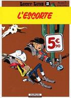 Couverture du livre « Lucky Luke Tome 28 : l'escorte » de Rene Goscinny et Morris aux éditions Dupuis