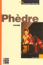 Couverture du livre « Phèdre » de Jean Racine aux éditions Bordas