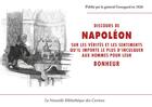 Couverture du livre « Discours de NAPOLEON sur les vérités et les sentiments qu'il importe le plus d'inculquer aux hommes » de Napoleon Bonaparte aux éditions Douin