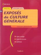 Couverture du livre « Exposes De Culture Generale » de Herve Bellac aux éditions Vuibert