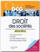 Couverture du livre « Droit des sociétés (édition 2012/2013) » de Christiane Lamassa et Marie-Claude Rialland et Elise Grosjean aux éditions Hachette Education