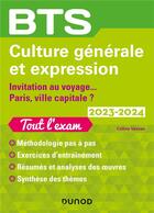 Couverture du livre « Bts culture generale et expression 2023-2024 - invitation au voyage/theme 2024 » de Celine Vassas aux éditions Dunod