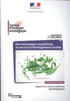 Couverture du livre « Des technologies compétitives au service du développement durable. » de Cas aux éditions Documentation Francaise