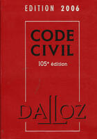 Couverture du livre « Code dalloz etudes droit civil 1re annee 2006 (édition 2006) » de  aux éditions Dalloz