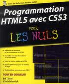 Couverture du livre « Programmation HTML5 avec CSS3 pour les nuls » de Sue Jenkins aux éditions First