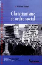 Couverture du livre « Christianisme et ordre social » de Temple William aux éditions Pu Du Septentrion