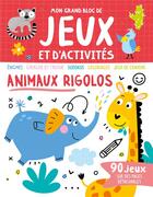 Couverture du livre « Mon grand bloc de jeux et d'activites - animaux rigolos » de Atelier Cloro aux éditions 1 2 3 Soleil